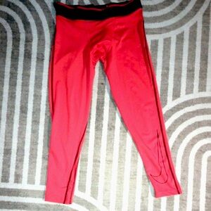 Nike Pro Kids Red Compression Leggings - XL Kids / Fits Men's Small